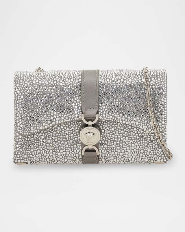 Kleio Mini Crystal-Studded Shoulder Bag
